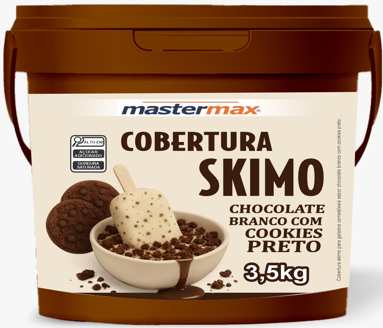 SKIMO CHOCOLATE BRANCO COM COOKIES PRETO
